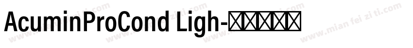 AcuminProCond Ligh字体转换